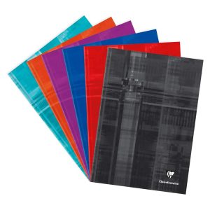 Cahier brochure rembord&eacute;e rigide A4 192 pages uni