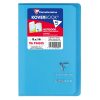 Carnet piqu&eacute; Koverbook 9x14cm 96 pages petits carreaux couverture polypropyl&egrave;ne transparent