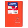 Carnet piqu&eacute; Koverbook 9x14cm 96 pages petits carreaux couverture polypropyl&egrave;ne transparent