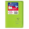 Carnet piqu&eacute; Koverbook 9x14cm 96 pages petits carreaux couverture polypropyl&egrave;ne transparent