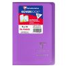 Carnet piqu&eacute; Koverbook 9x14cm 96 pages petits carreaux couverture polypropyl&egrave;ne transparent