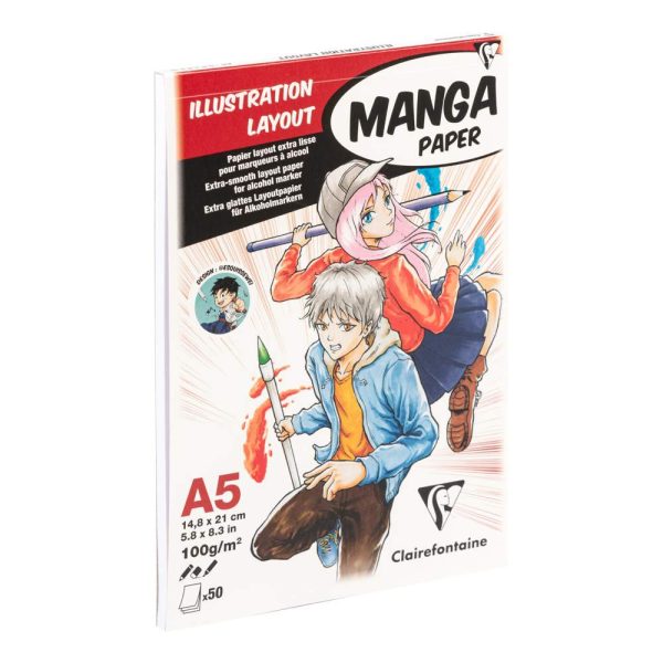 Manga Illustrations bloc coll&eacute; 50F A5 100g