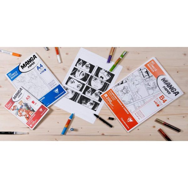 Manga Illustrations bloc coll&eacute; 50F A5 100g