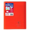 Cahier piqu&eacute; Koverbook 17x22cm 96 pages grands carreaux couverture polypropyl&egrave;ne transparent