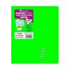 Cahier piqu&eacute; Koverbook Neon 17x22cm 96 pages grands carreaux couverture polypropyl&egrave;ne opaque
