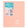 Cahier piqu&eacute; Koverbook Blush 17x22 cm 48 pages grands carreaux couverture polypropyl&egrave;ne opaque bicolore