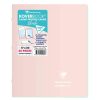 Cahier piqu&eacute; Koverbook Blush 17x22 cm 48 pages grands carreaux couverture polypropyl&egrave;ne opaque bicolore