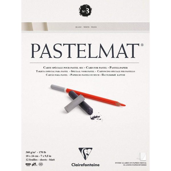 Pastelmat bloc coll&eacute; 12F 18x24cm 360g