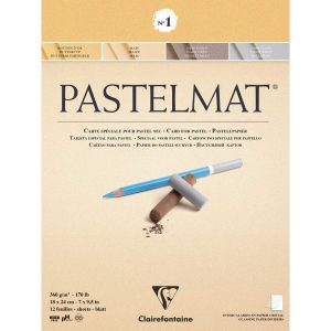 Pastelmat bloc coll&eacute; 12F 18x24cm 360g