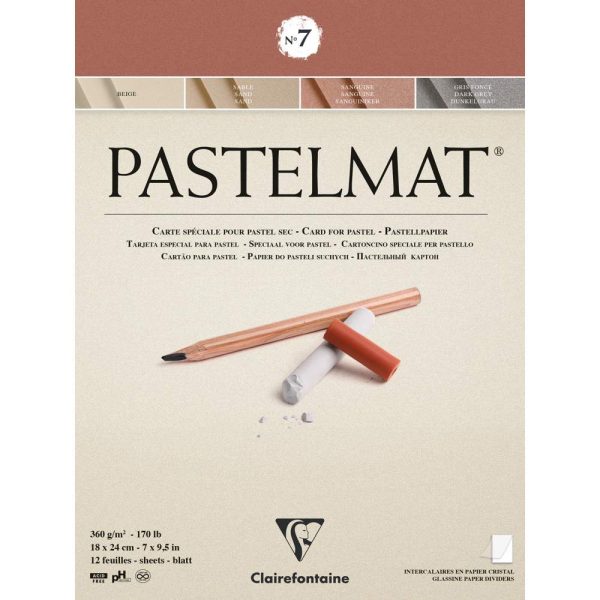 Pastelmat bloc coll&eacute; 12F 18x24cm 360g