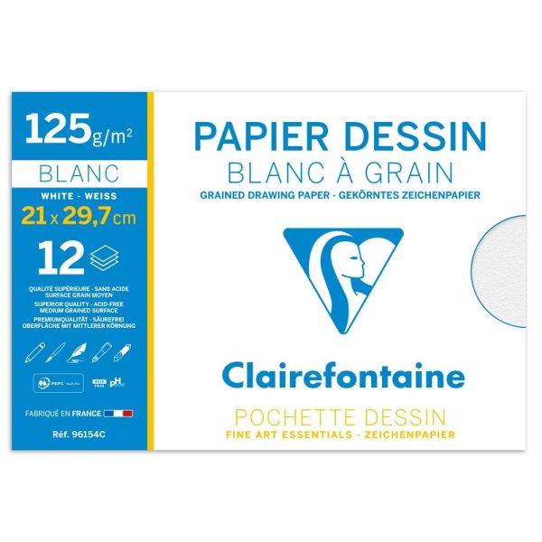 Dessin &agrave; Grain pochette 12F A4 125g