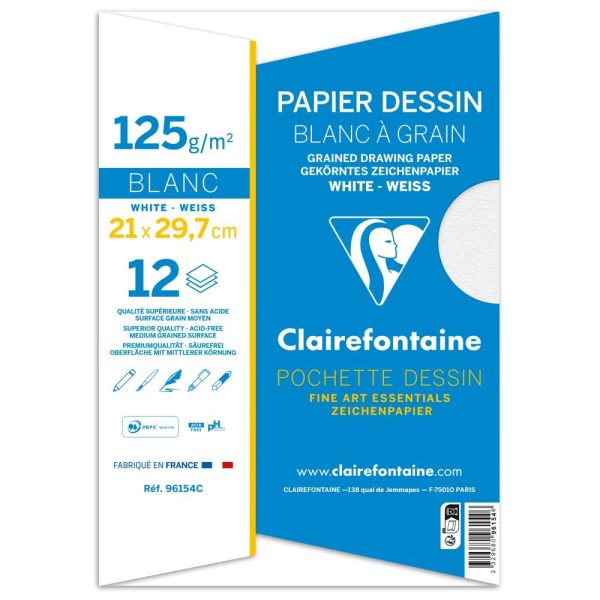Dessin &agrave; Grain pochette 12F A4 125g