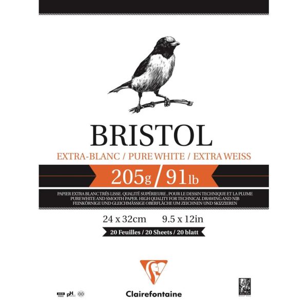 Bristol bloc coll&eacute; 20F 24x32cm 205g