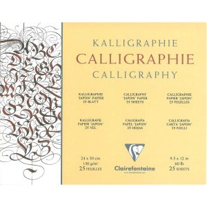 Calligraphie bloc coll&eacute; 25F 24x30cm 130g