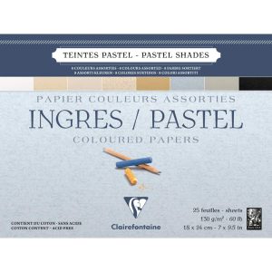 Ingres Pastel bloc coll&eacute; 25F 18x24cm 130g