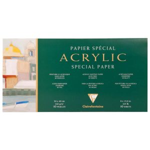 Acrylique bloc coll&eacute; 4 c&ocirc;t&eacute;s 10F 20x40cm 360g