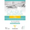 Papier Calque bloc coll&eacute; 50F A4 70/75g