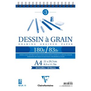 Dessin &agrave; Grain bloc spiral&eacute; 30F A4 180g