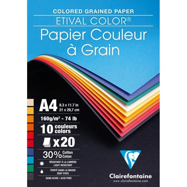 Etival Color bloc coll&eacute; 20F A4 160g
