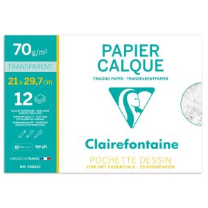 Papier Calque pochette 12F A4 70/75g