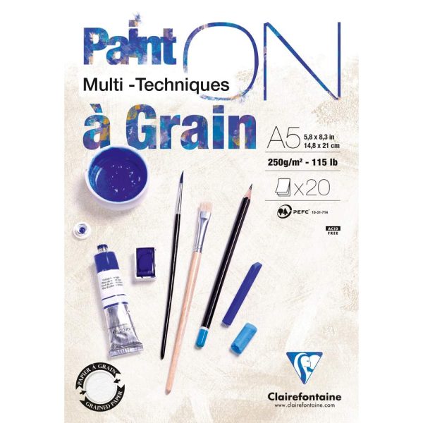 Paint&rsquo;ON &agrave; grain bloc coll&eacute; 20F A5 250g
