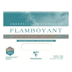 Flamboyant bloc coll&eacute; 4 c&ocirc;t&eacute;s 20F 24x32cm 300g
