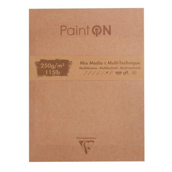 Paint&rsquo;ON assorti bloc coll&eacute; bords frang&eacute;s 22,9&times;30,5cm 50F 250g