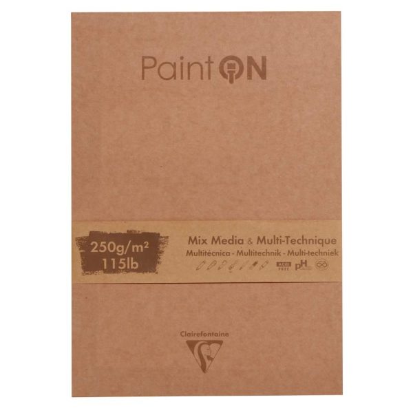 Paint&rsquo;ON assorti bloc coll&eacute; 17,6x25cm 50F 250g