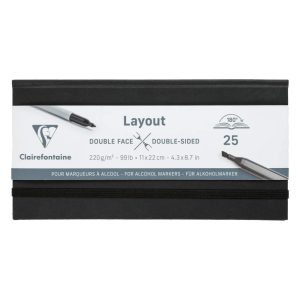 Layout double-face carnet ouverture &agrave; plat 25F 11x22cm 220g