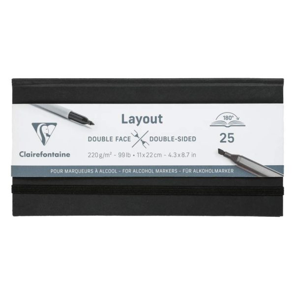 Layout double-face carnet ouverture &agrave; plat 25F 11x22cm 220g