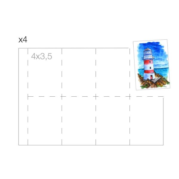 Fontaine Aquarelle carnet cousu 24F 10x15cm 300g grain satin&eacute; (cartes de visite)