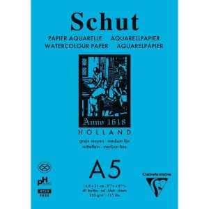 Petit Grain Aquarelle bloc coll&eacute; 40F A5 250g