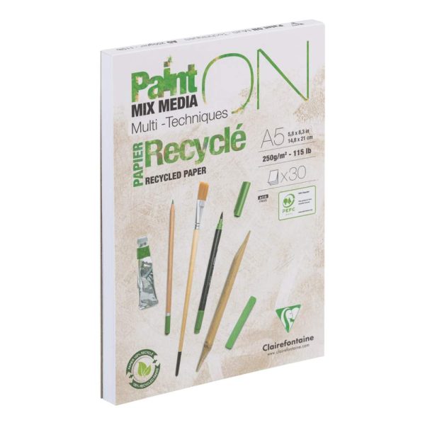 PaintON Recycl&eacute; bloc coll&eacute; 30F A5 250g