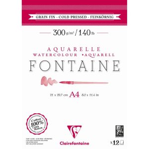 Fontaine bloc coll&eacute; 2 c&ocirc;t&eacute;s 12F A4 300g grain fin