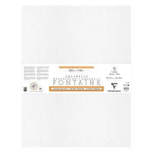 Fontaine Extra Blanc Grain Satin&eacute; paquet 5F 56x76cm 300g