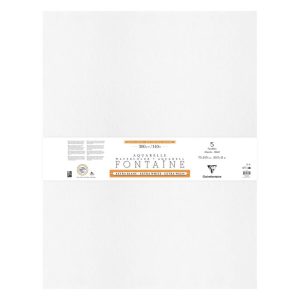Fontaine Extra Blanc Grain Satin&eacute; paquet 5F 75x105cm 300g