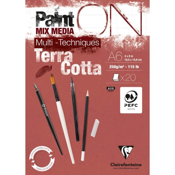 Bloc PaintON TERRACOTTA coll&eacute; A6 20F