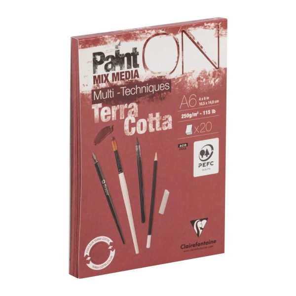 Bloc PaintON TERRACOTTA coll&eacute; A6 20F