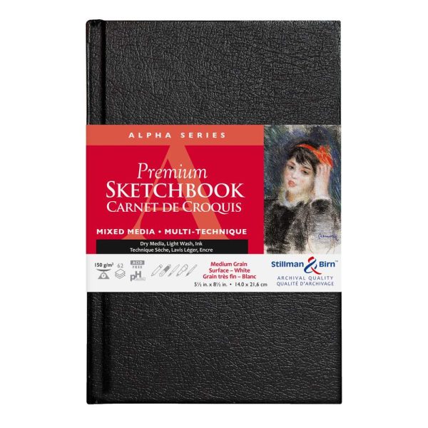 Alpha Series carnet rembord&eacute; rigide 62F 14&times;21,6cm 150g