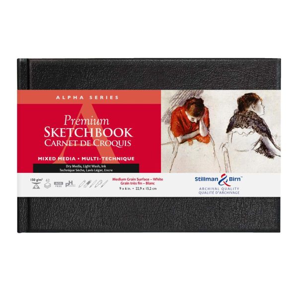 Alpha Series carnet rembord&eacute; rigide 62F 22,9&times;15,2cm 150g