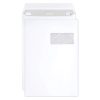 Boite de 250 Pochettes Blanches C4-229x324 mm - Auto-Adh&eacute;sives - 90g/m2 - Fen&ecirc;tre PET 50x100 (position 50/20)
