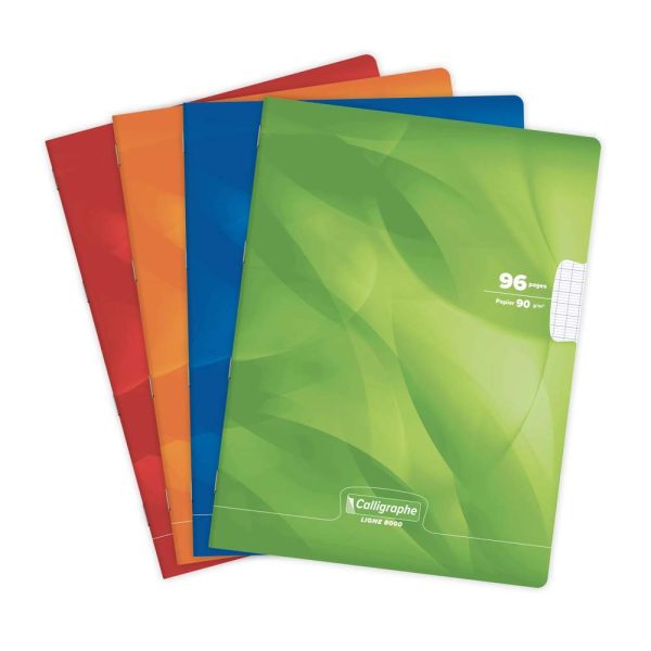 Cahier piqu&eacute; 8000 CARTE 24&times;32 cm 96 pages grands carreaux 90 g