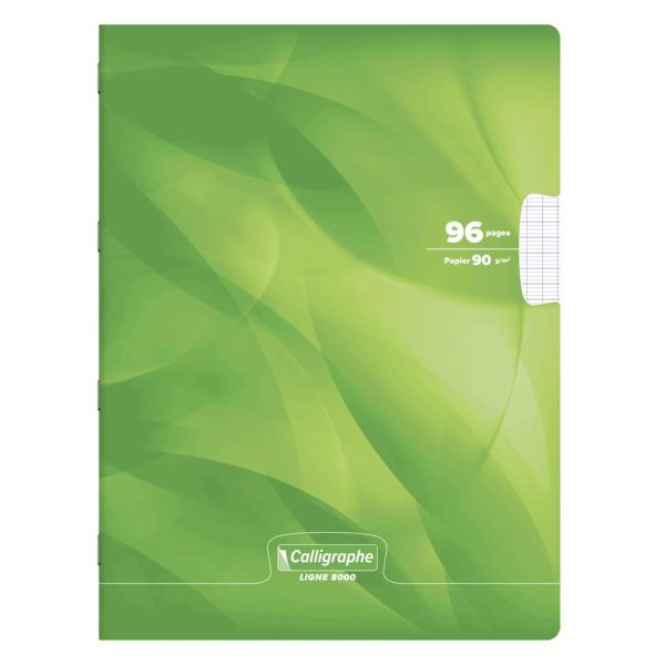 Cahier piqu&eacute; 8000 CARTE 24&times;32 cm 96 pages grands carreaux 90 g