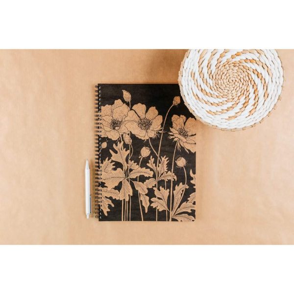 Le cerisier blanc, Cahier reliure int&eacute;grale A4 21&times;29,7 cm, 148 pages, lign&eacute; et marge, ass.