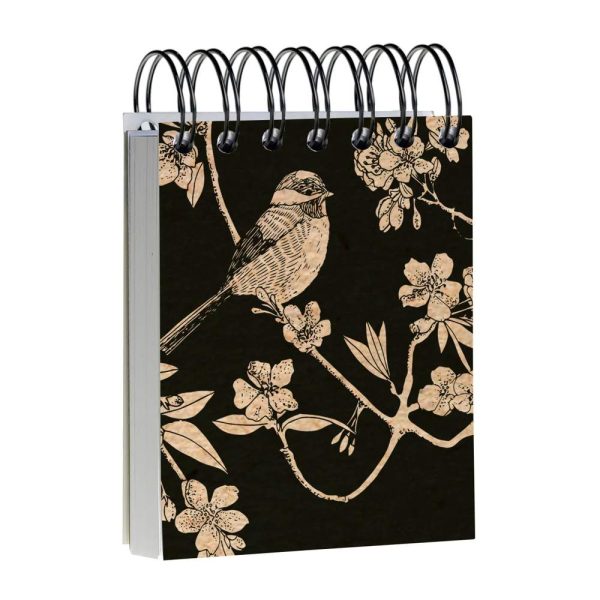 Le cerisier blanc, Bloc reliure int&eacute;grale en-t&ecirc;te 9&times;11 cm, 160 feuilles, uni, ass.