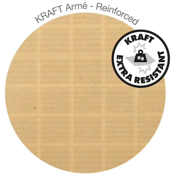Boite de 125 Pochettes Kraft Arm&eacute; Brun 26-275&times;365 mm avec Soufflet de 30 mm &ndash; Auto-Adh&eacute;sives &ndash; 130g/m2