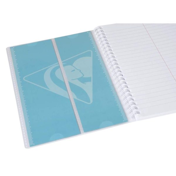 Carnet de vocabulaire reliure int&eacute;grale Koverbook A5 100 pages lign&eacute; + marge centrale couverture polypropyl&egrave;ne transparent