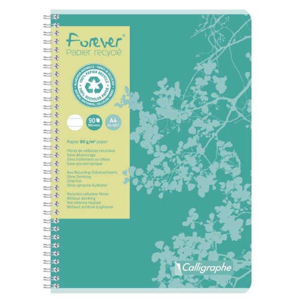 Cahier reliure int&eacute;grale FOREVER A4 180 pages lign&eacute; 80 g