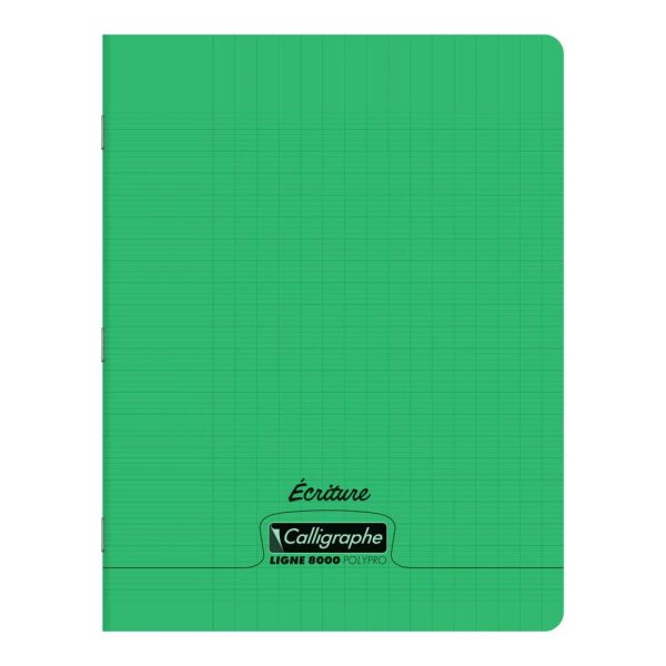 Cahier d&rsquo;&eacute;criture piqu&eacute; 8000 POLYPRO 17&times;22 cm 32 pages DL 3mm IV 90 g
