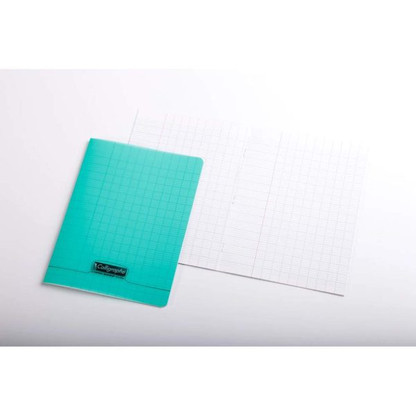 Cahier d&rsquo;&eacute;criture piqu&eacute; 8000 POLYPRO 17&times;22 cm 32 pages grands carreaux 2,5mm 90 g